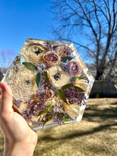 Load image into Gallery viewer, Custom Floral Resin Slabs - Bridal Bouquets, Memorial Flowers, dried flower preservation