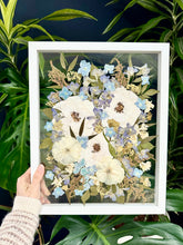 Load image into Gallery viewer, White 11"x14" Rectangular Frame Custom Floral Preservation