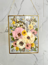 Load image into Gallery viewer, Golden 11"x14" Rectangular Frame Custom Floral Preservation