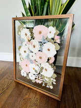 Load image into Gallery viewer, Walnut 16"x20" Rectangular Frame Custom Floral Preservation