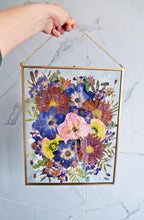 Load image into Gallery viewer, Golden 11"x14" Rectangular Frame Custom Floral Preservation
