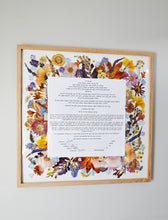 Load image into Gallery viewer, Natural Oak Wooden Square Frame 20" x 20" Custom Floral Preservation