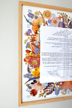 Load image into Gallery viewer, Natural Oak Wooden Square Frame 20" x 20" Custom Floral Preservation