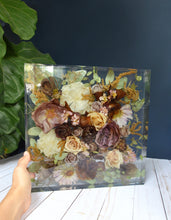 Load image into Gallery viewer, Custom Floral Resin Slabs - Bridal Bouquets, Memorial Flowers, dried flower preservation