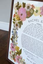 Load image into Gallery viewer, Natural Oak Wooden Square Frame 20" x 20" Custom Floral Preservation