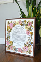 Load image into Gallery viewer, Natural Oak Wooden Square Frame 20" x 20" Custom Floral Preservation