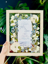 Load image into Gallery viewer, Light Oak 11"x14" Rectangular Frame Custom Floral Preservation