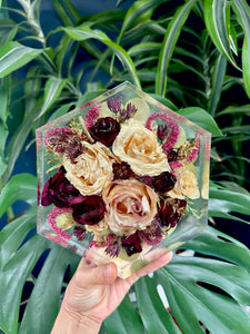 Custom Floral Resin Slabs - Bridal Bouquets, Memorial Flowers, dried flower preservation