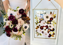 Load image into Gallery viewer, Golden 11"x14" Rectangular Frame Custom Floral Preservation