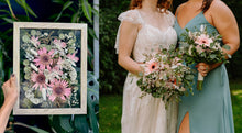 Load image into Gallery viewer, Light Oak 11"x14" Rectangular Frame Custom Floral Preservation