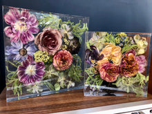 Load image into Gallery viewer, Custom Floral Resin Slabs - Bridal Bouquets, Memorial Flowers, dried flower preservation