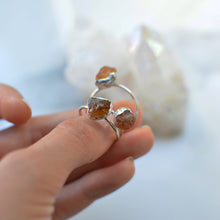 Load image into Gallery viewer, Raw Yellow Citrine silver ring