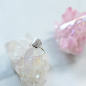 Milky Opaque Chalcedony silver ring