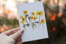 Load image into Gallery viewer, California Poppy - Pressed flower collection card