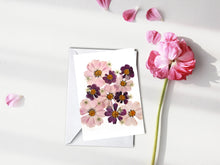 Load image into Gallery viewer, Pink Cosmos - Pressed flower collection card