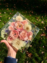 Load image into Gallery viewer, Custom Floral Resin Slabs - Bridal Bouquets, Memorial Flowers, dried flower preservation