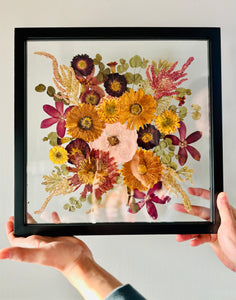 Custom Floral Preservation, Framed Pressed Flowers, Wedding Flowers Keepsake