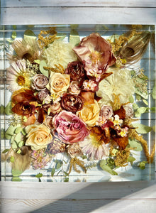 Custom Floral Resin Slabs - Bridal Bouquets, Memorial Flowers, dried flower preservation