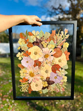 Load image into Gallery viewer, Black 16"x20" Rectangular Frame Custom Floral Preservation