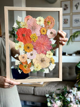 Load image into Gallery viewer, 12”x16” Rectangular Frame Custom Floral Preservation - Floating style