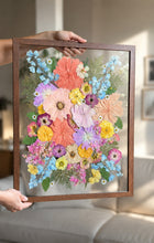 Load image into Gallery viewer, Walnut 16"x20" Rectangular Frame Custom Floral Preservation
