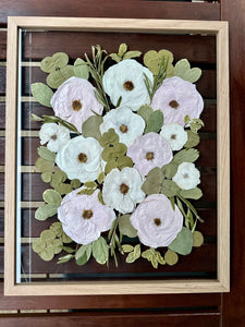 Light Oak 16"x20" Rectangular Frame Custom Floral Preservation