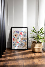 Load image into Gallery viewer, Pressed flower large botanical print - 16&quot; x 20&quot;  Nature&#39;s Mosaic - Summer Cottage