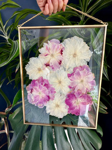 Golden 11"x14" Rectangular Frame Custom Floral Preservation