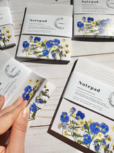 Load image into Gallery viewer, Pansy Viola Floral Notepad
