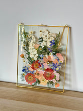 Load image into Gallery viewer, Golden 11"x14" Rectangular Frame Custom Floral Preservation