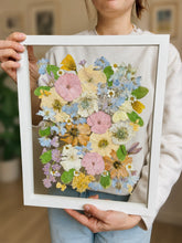 Load image into Gallery viewer, 12”x16” Rectangular Frame Custom Floral Preservation - Floating style