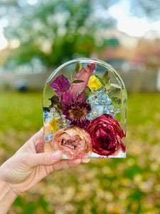 Custom Floral Resin Slabs - Bridal Bouquets, Memorial Flowers, dried flower preservation