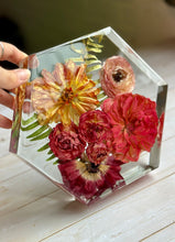 Load image into Gallery viewer, Custom Floral Resin Slabs - Bridal Bouquets, Memorial Flowers, dried flower preservation