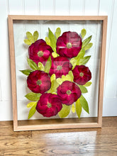 Load image into Gallery viewer, Light Oak 16"x20" Rectangular Frame Custom Floral Preservation