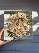 Load image into Gallery viewer, Custom Floral Resin Slabs - Bridal Bouquets, Memorial Flowers, dried flower preservation