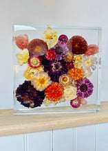 Load image into Gallery viewer, Custom Floral Resin Slabs - Bridal Bouquets, Memorial Flowers, dried flower preservation