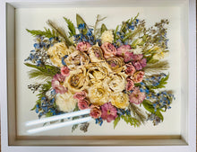 Load image into Gallery viewer, Floral Preservation Shadowbox frame, custom preservation
