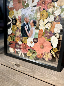 Black 16"x20" Rectangular Frame Custom Floral Preservation