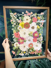 Load image into Gallery viewer, Walnut 16&quot;x20&quot; Rectangular Frame Custom Floral Preservation
