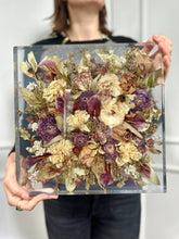 Load image into Gallery viewer, Custom Floral Resin Slabs - Bridal Bouquets, Memorial Flowers, dried flower preservation