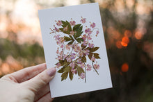 Load image into Gallery viewer, Bleeding Hearts - Pressed flower collection card