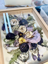 Load image into Gallery viewer, Floral Preservation Shadowbox frame, custom preservation