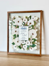 Load image into Gallery viewer, Walnut 16"x20" Rectangular Frame Custom Floral Preservation