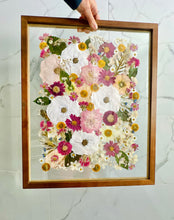 Load image into Gallery viewer, Walnut 16"x20" Rectangular Frame Custom Floral Preservation