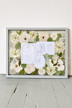 Load image into Gallery viewer, Light Gray 16"x20" Rectangular Frame Custom Floral Preservation