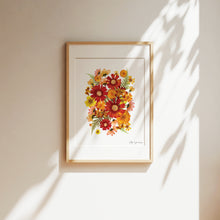 Load image into Gallery viewer, Pressed flower art, Botanical print, herbarium specimen dried flower art, pressed botanical art 8.5&quot; x 11&quot; Chrysanthemum