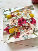 Load image into Gallery viewer, Custom Floral Resin Slabs - Bridal Bouquets, Memorial Flowers, dried flower preservation