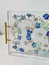 Load image into Gallery viewer, Custom Floral Charcuterie Board / Coffee Table Tray with Preserved Flowers