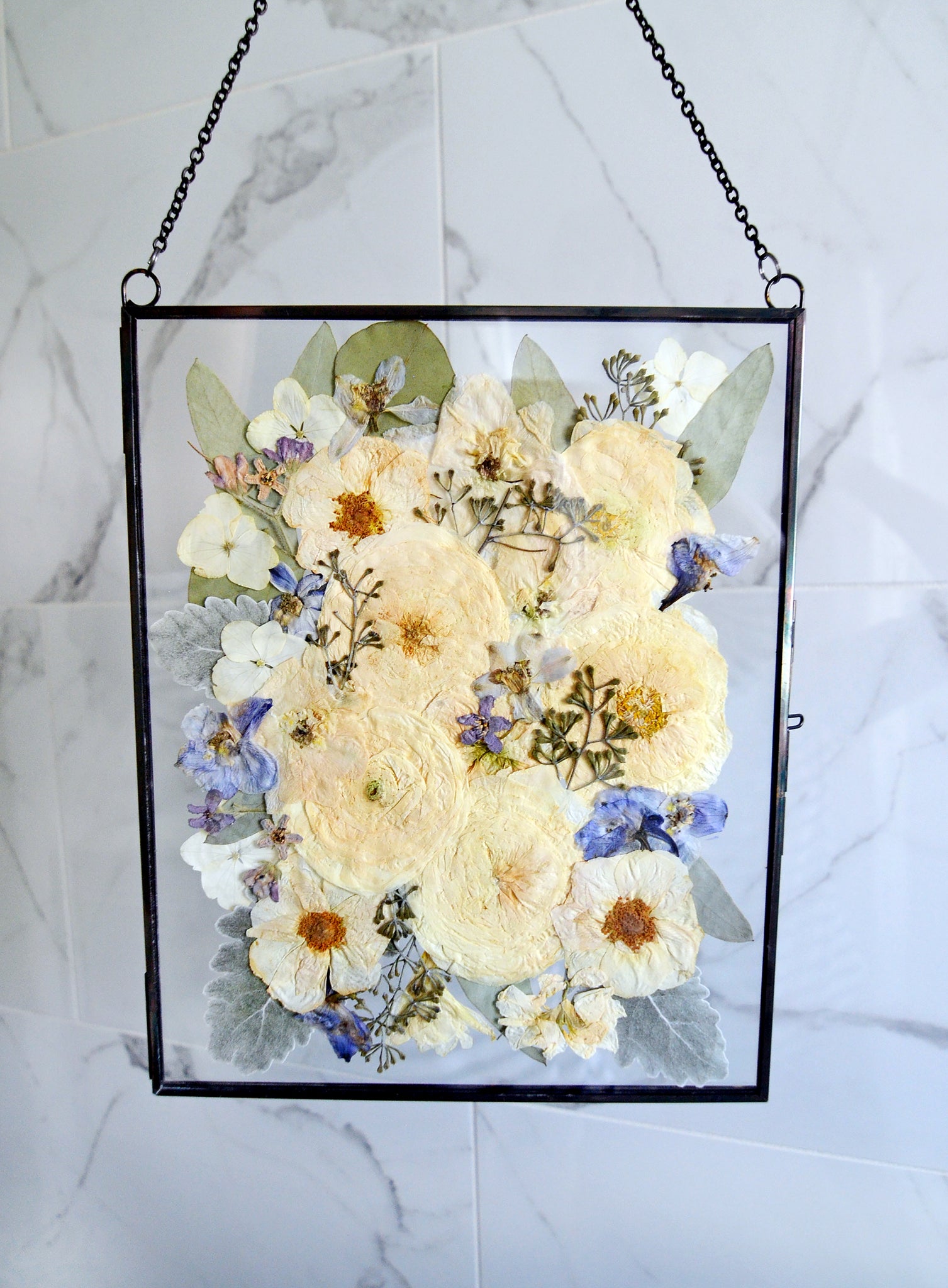 Custom Wedding Flower Frame — Framed Florals