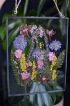Load image into Gallery viewer, 8"x10" Metal Frame Custom Floral Preservation, Framed Pressed Flowers